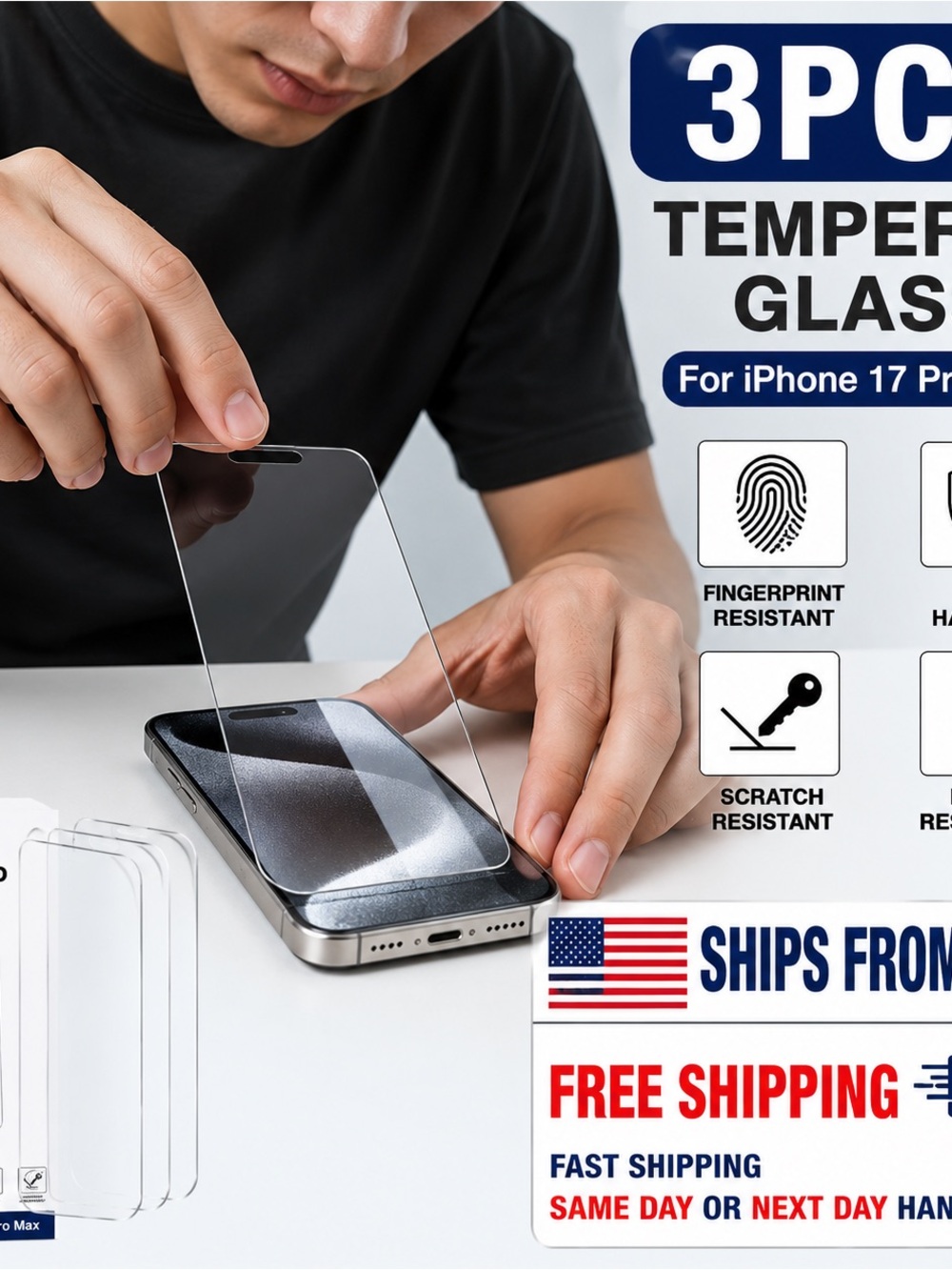 iPhone 17 pro Max 3 pcs screen protectors